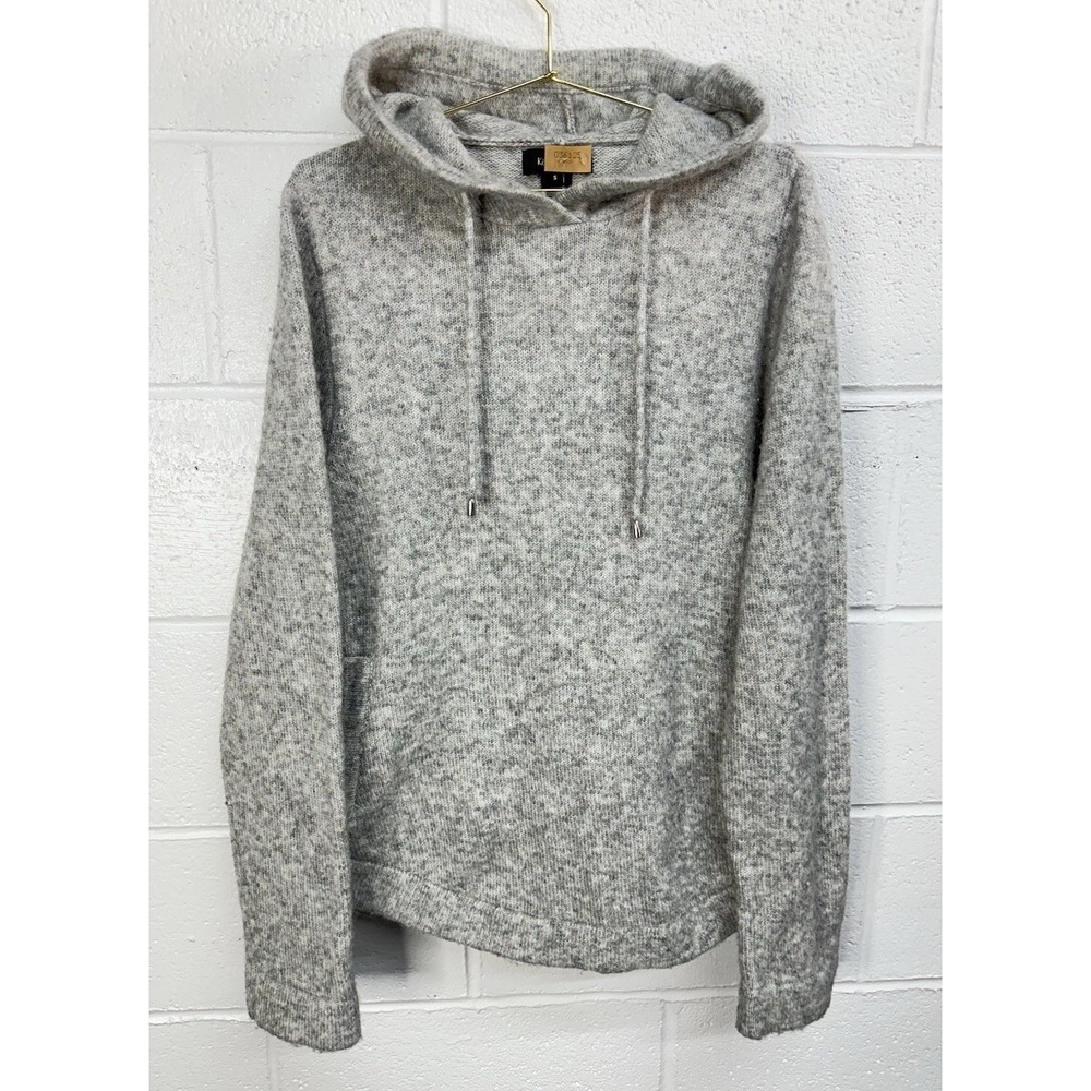 Karen Kane Alpaca Blend Pullover Knit Oversized Gray Hoodie / Women's Size Small